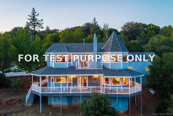 Demo/Test Data 4819 Pine Ridge Ave, Julian, CA 92036