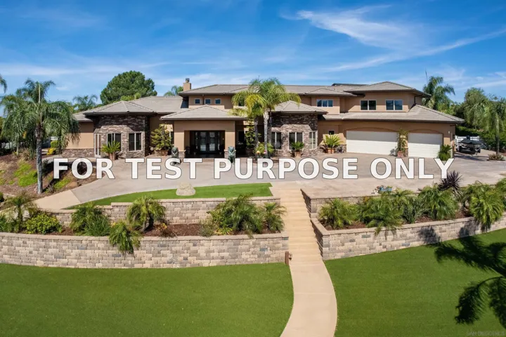 Demo/Test Data 2882 Conestoga Circle, Alpine, CA 91901