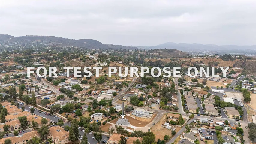 Demo/Test Data 11977 Raceway Lane, Lakeside, CA 92040