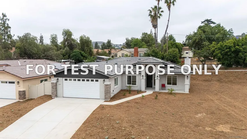 Demo/Test Data 11977 Raceway Lane, Lakeside, CA 92040