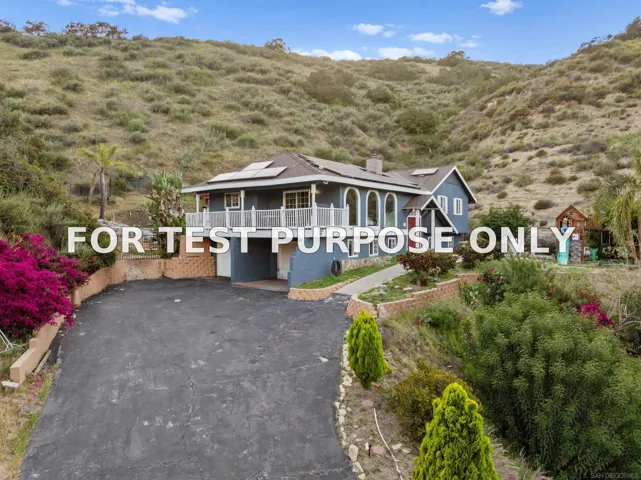 Demo/Test Data 1278 Harbison Canyon Rd, El Cajon, CA 92019
