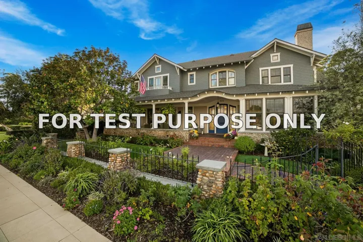 Demo/Test Data 820 Glorietta Blvd, Coronado, CA 92118