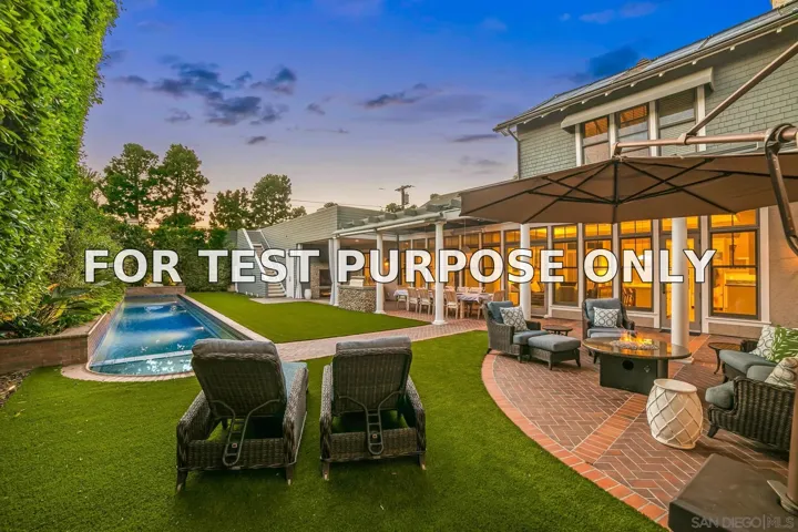 Demo/Test Data 820 Glorietta Blvd, Coronado, CA 92118