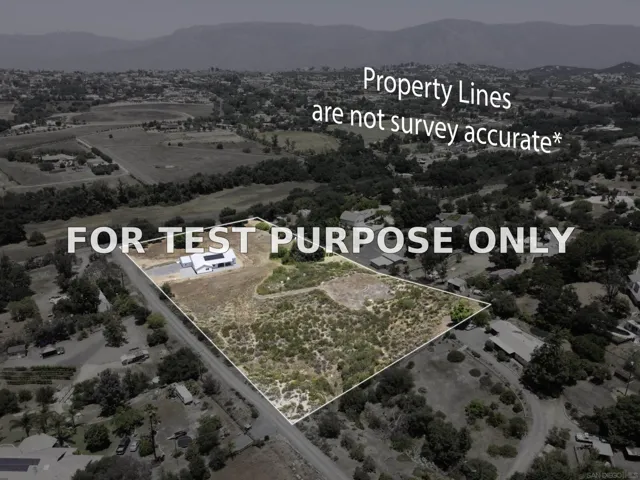 Demo/Test Data 14443 Cool Valley Rd, Valley Center, CA 92082