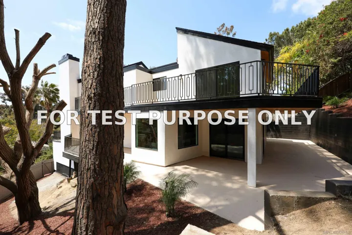 Demo/Test Data 2861 Brant St., Mission Hills, CA 92103