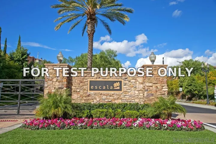 Demo/Test Data 2756 Bellezza Dr., San Diego, CA 92108