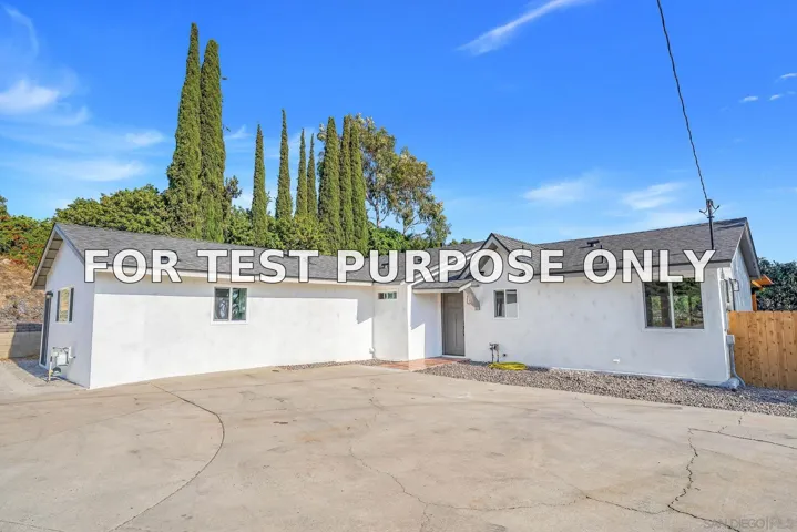 Demo/Test Data 10183 Madrid Way, Spring Valley, CA 91977