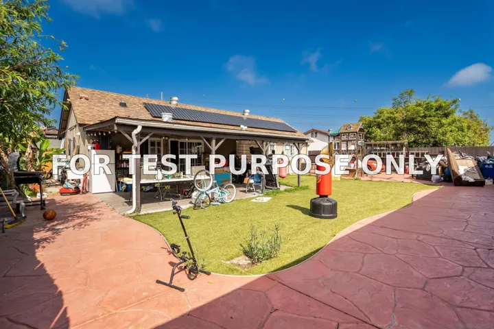 Demo/Test Data 1260 Finch Pl, Chula Vista, CA 91911
