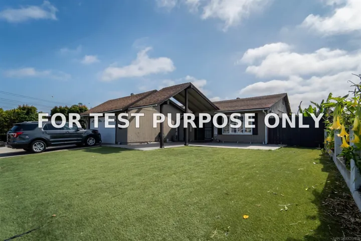 Demo/Test Data 1260 Finch Pl, Chula Vista, CA 91911