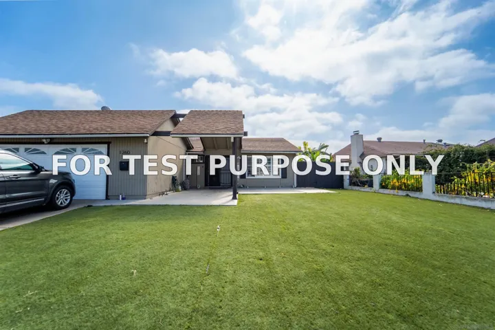 Demo/Test Data 1260 Finch Pl, Chula Vista, CA 91911