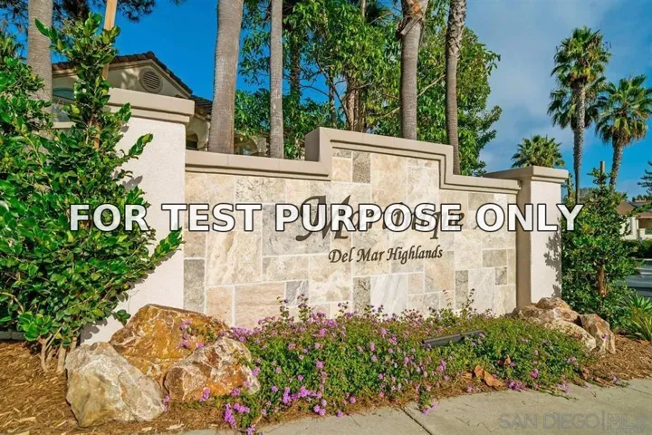 Demo/Test Data 3606 Bernwood Place Unit 14, CARMEL VALLEY, CA 92130