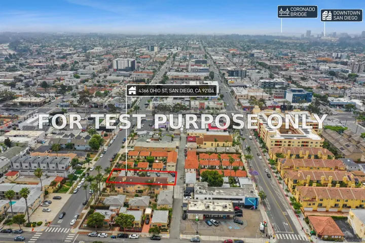 Demo/Test Data 4366 Ohio St, San Diego, CA 92104