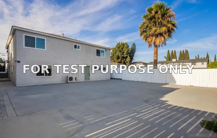 Demo/Test Data 6831-33 Amherst St., San Diego, CA 92115