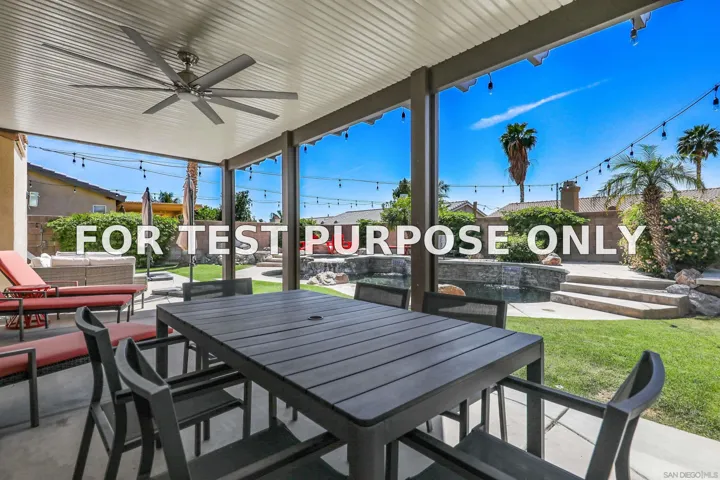 Demo/Test Data 80741 Desert Spur Drive, Indio, CA 92201