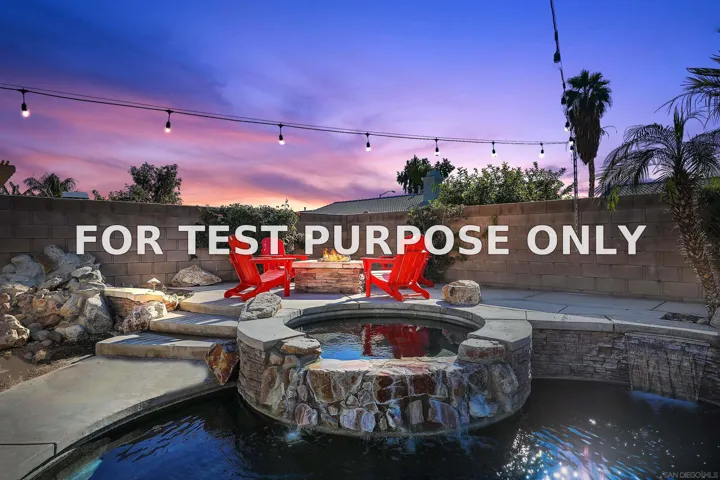 Demo/Test Data 80741 Desert Spur Drive, Indio, CA 92201
