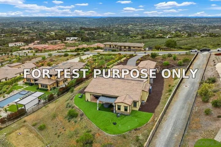 Demo/Test Data 3881 Rancho Summit Dr, Encinitas, CA 92024