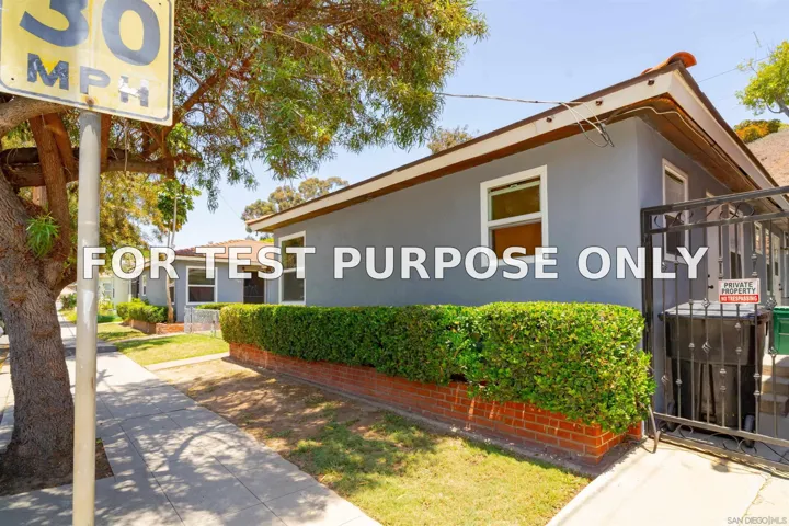 Demo/Test Data 3139-47 Reynard Way, San Diego, CA 92103