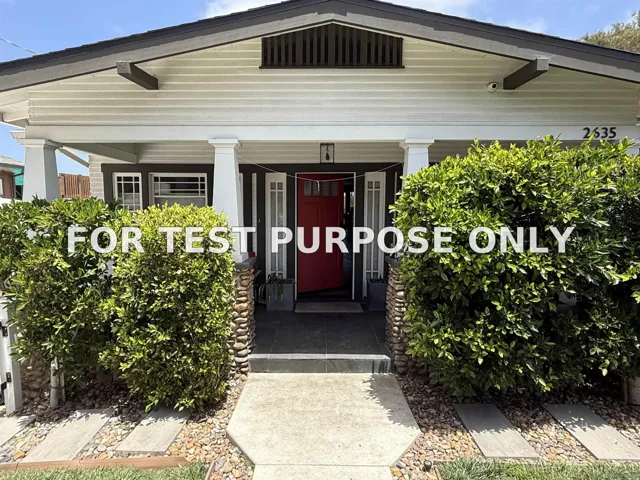 Demo/Test Data 2635 Montclair Street, San Diego, CA 92104