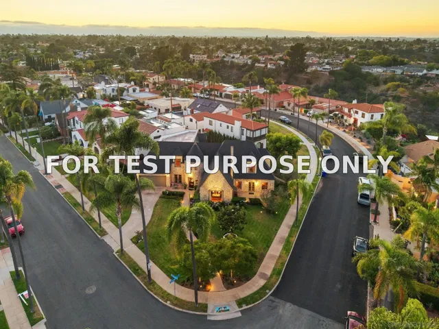 Demo/Test Data 4386 Adams Ave., San Diego, CA 92116