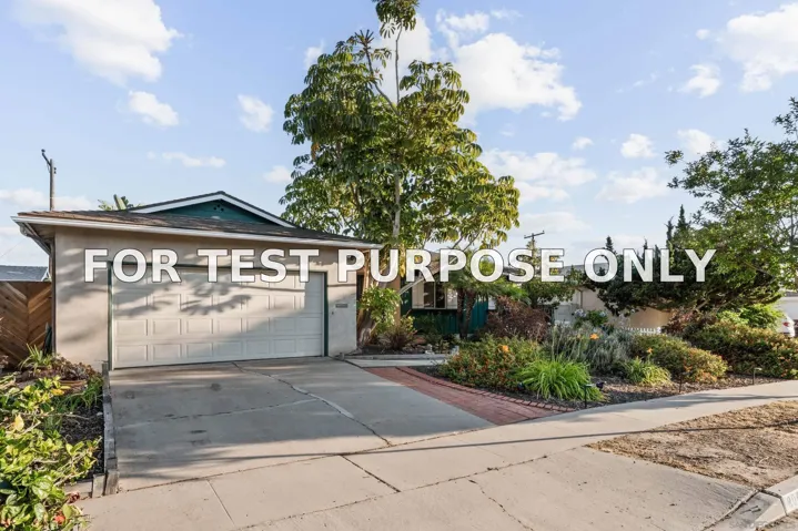 Demo/Test Data 8045 Laird St, La Mesa, CA 91942