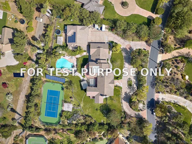 Demo/Test Data 13742 Paseo Valle Alto, Poway, CA 92064