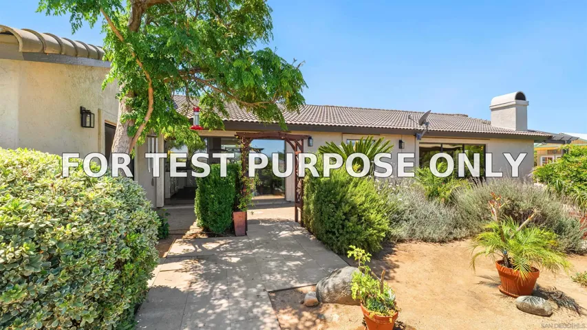 Demo/Test Data 5880 Redondo Dr, Bonsall, CA 92003