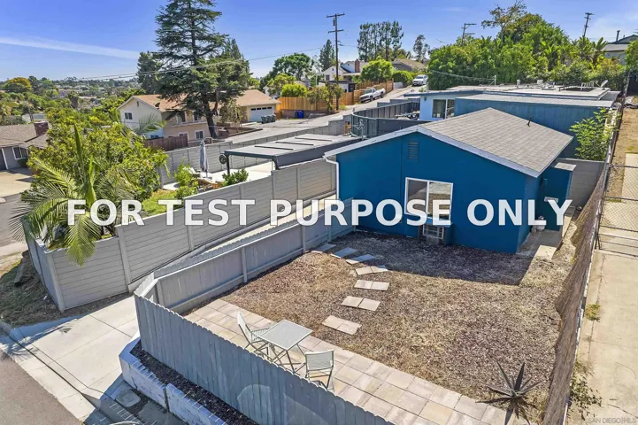 Demo/Test Data 6784 Alamo Way, La Mesa, CA 91942