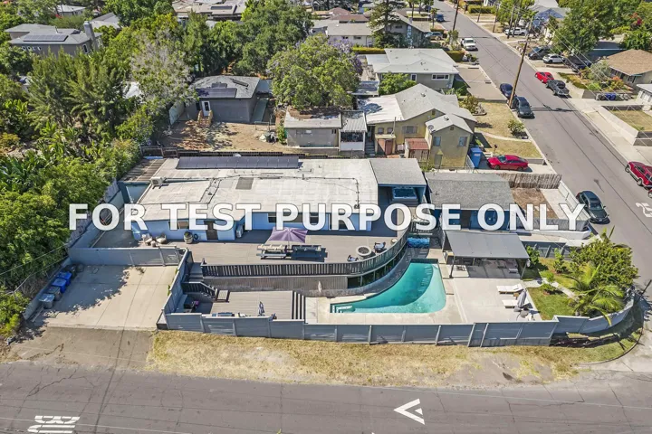 Demo/Test Data 6784 Alamo Way, La Mesa, CA 91942