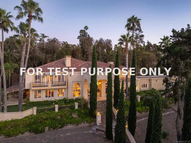 Demo/Test Data 459 Flores De Oro, Rancho Santa Fe, CA 92067