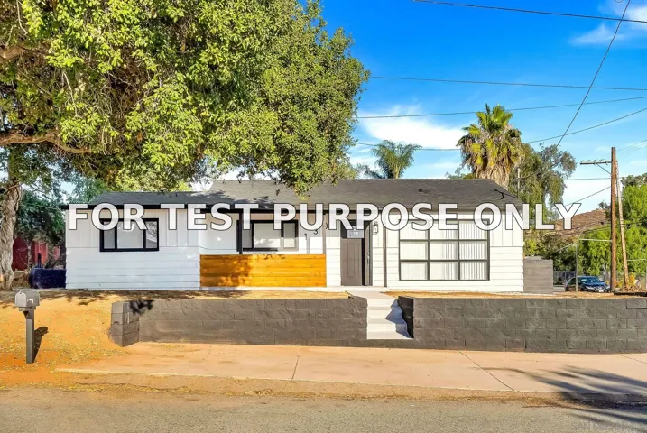 Demo/Test Data 1301 Clove St, El Cajon, CA 92021