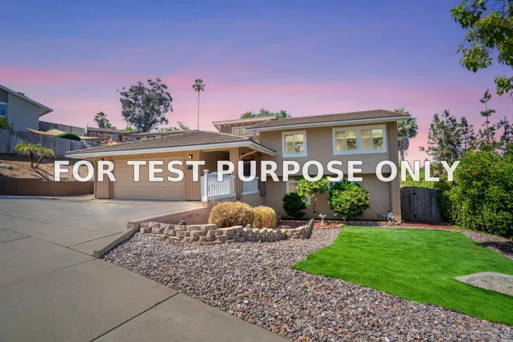 Demo/Test Data 1116 Circle Dr, Escondido, CA 92025