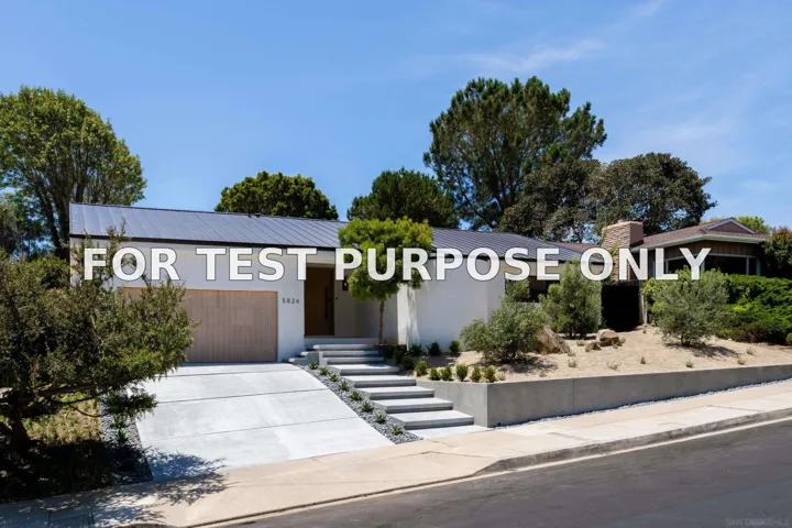 Demo/Test Data 5826 Soledad Mountain Rd, La Jolla, CA 92037