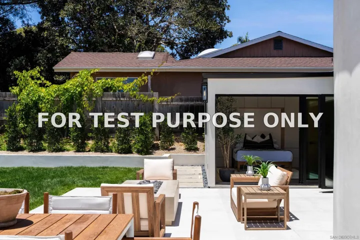 Demo/Test Data 5826 Soledad Mountain Rd, La Jolla, CA 92037