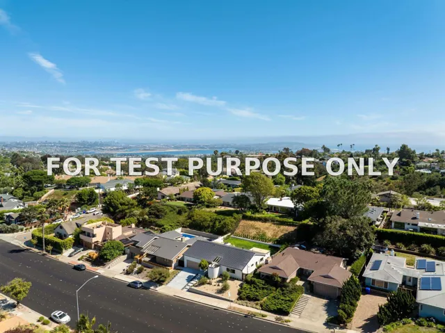 Demo/Test Data 5826 Soledad Mountain Rd, La Jolla, CA 92037