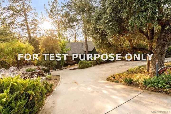 Demo/Test Data 8648 Valley View Trail, Pine Valley, CA 91962