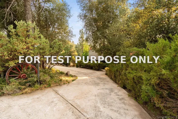Demo/Test Data 8648 Valley View Trail, Pine Valley, CA 91962