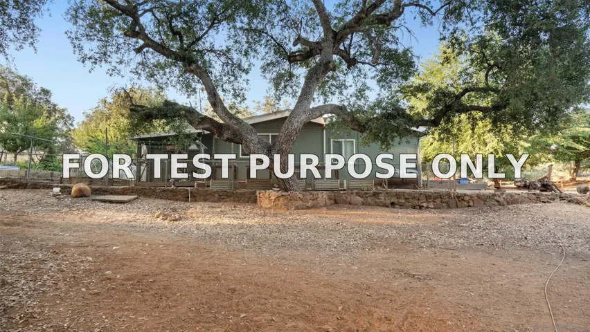 Demo/Test Data 25218 Black Canyon Rd, Santa Ysabel, CA 92070
