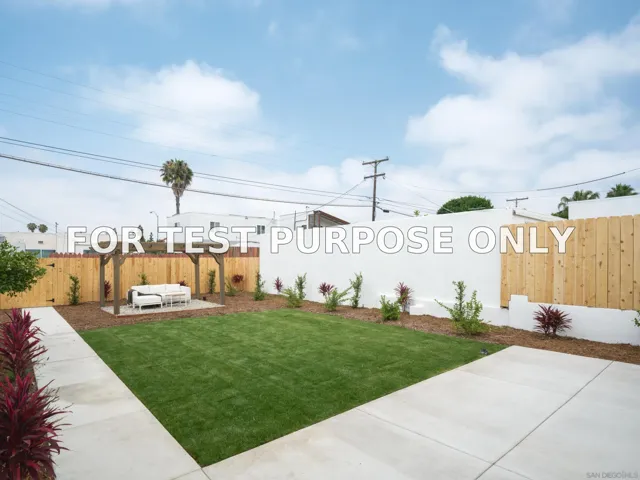 Demo/Test Data 4532 Kensington Drive, San Diego, CA 92116