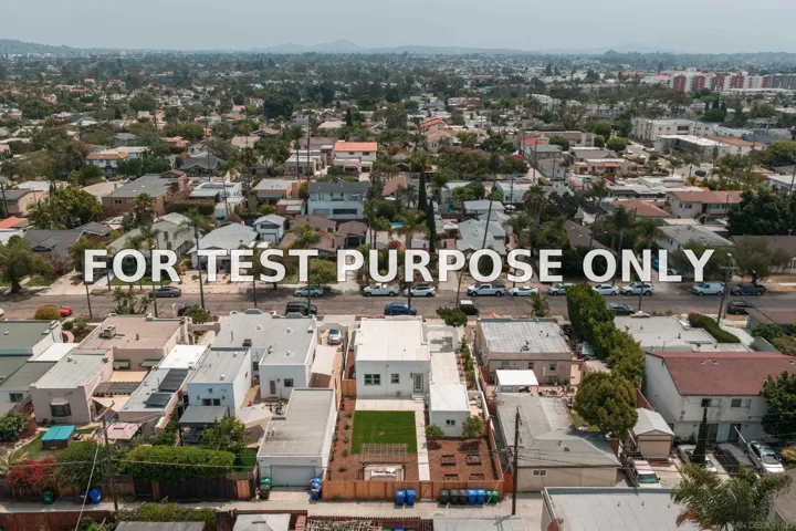 Demo/Test Data 4532 Kensington Drive, San Diego, CA 92116