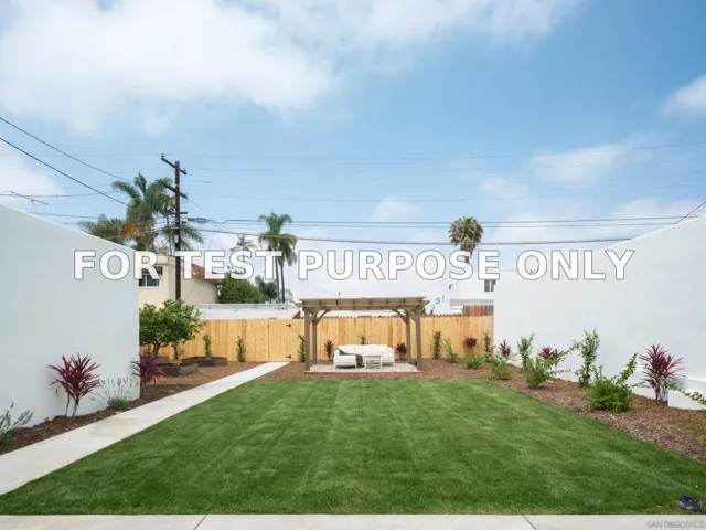 Demo/Test Data 4532 Kensington Drive, San Diego, CA 92116