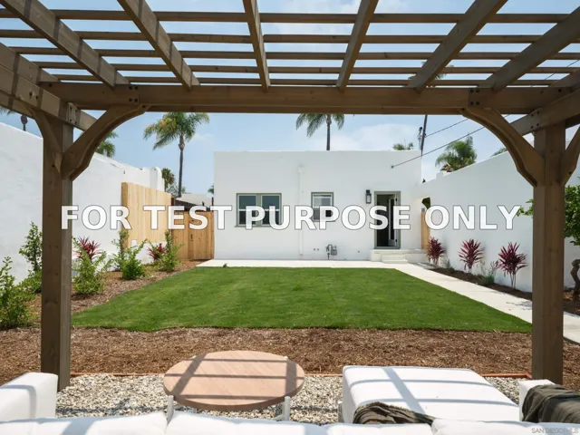 Demo/Test Data 4532 Kensington Drive, San Diego, CA 92116