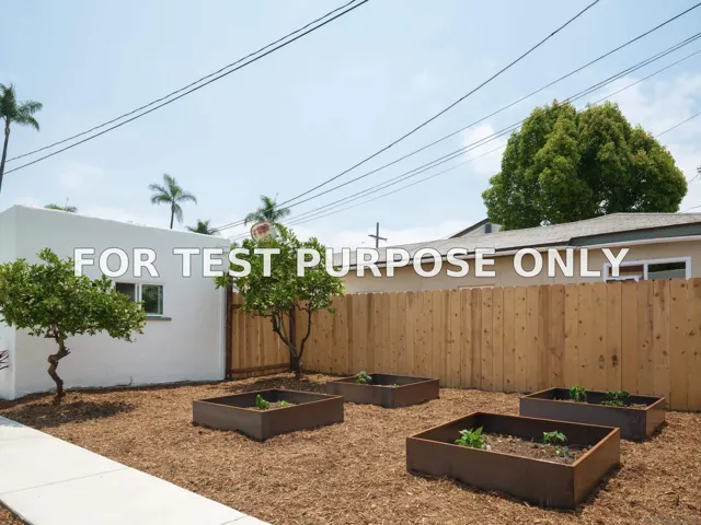 Demo/Test Data 4532 Kensington Drive, San Diego, CA 92116