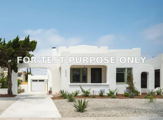 Demo/Test Data 4532 Kensington Drive, San Diego, CA 92116