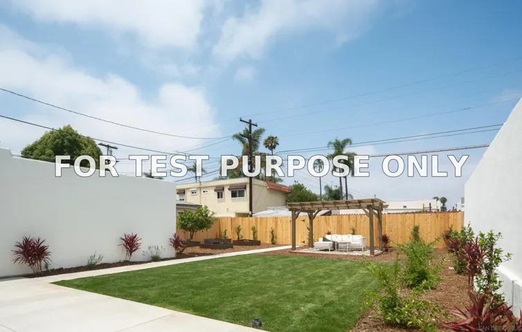 Demo/Test Data 4532 Kensington Drive, San Diego, CA 92116