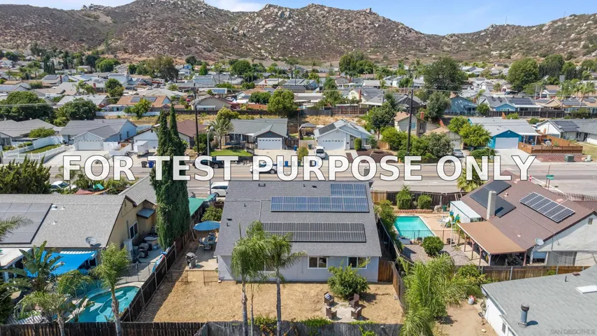 Demo/Test Data 10945 El Nopal, Lakeside, CA 92040