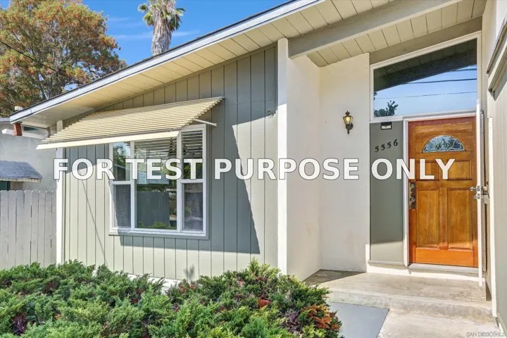 Demo/Test Data 5556 Baja Drive, San Diego, CA 92115