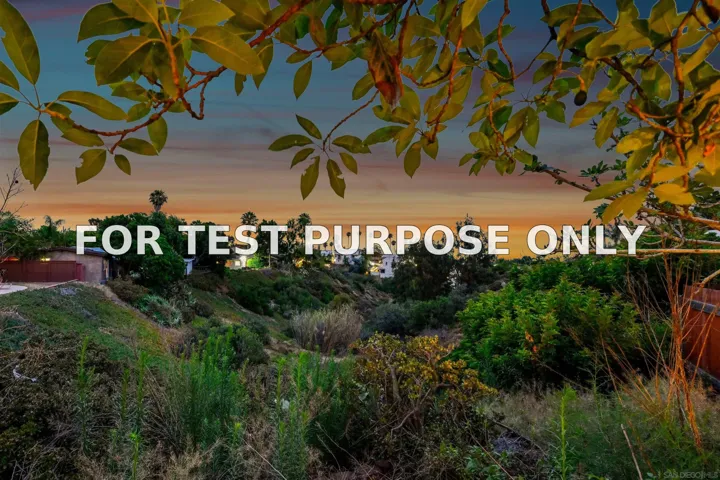 Demo/Test Data 3262 Apache Ave., San Diego, CA 92117