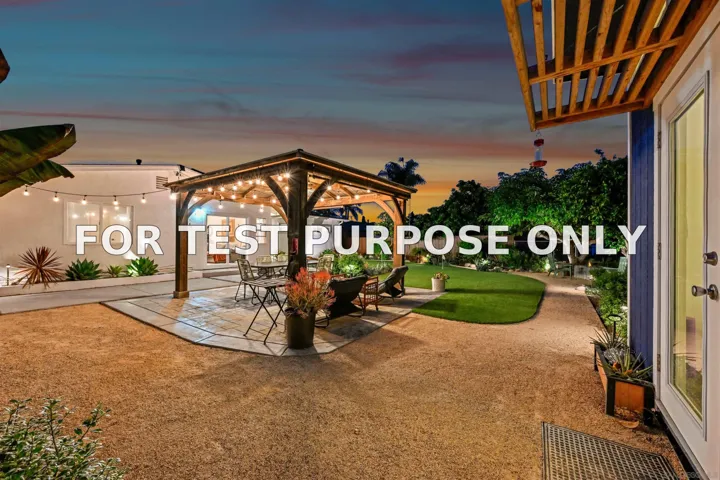 Demo/Test Data 3262 Apache Ave., San Diego, CA 92117