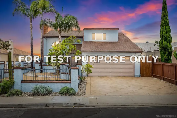 Demo/Test Data 4460 Huggins St, San Diego, CA 92122