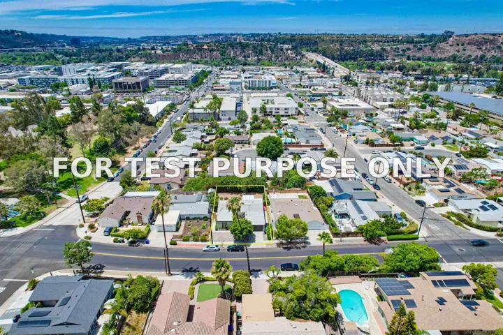 Demo/Test Data 6234 Crawford Street, San Diego, CA 92120